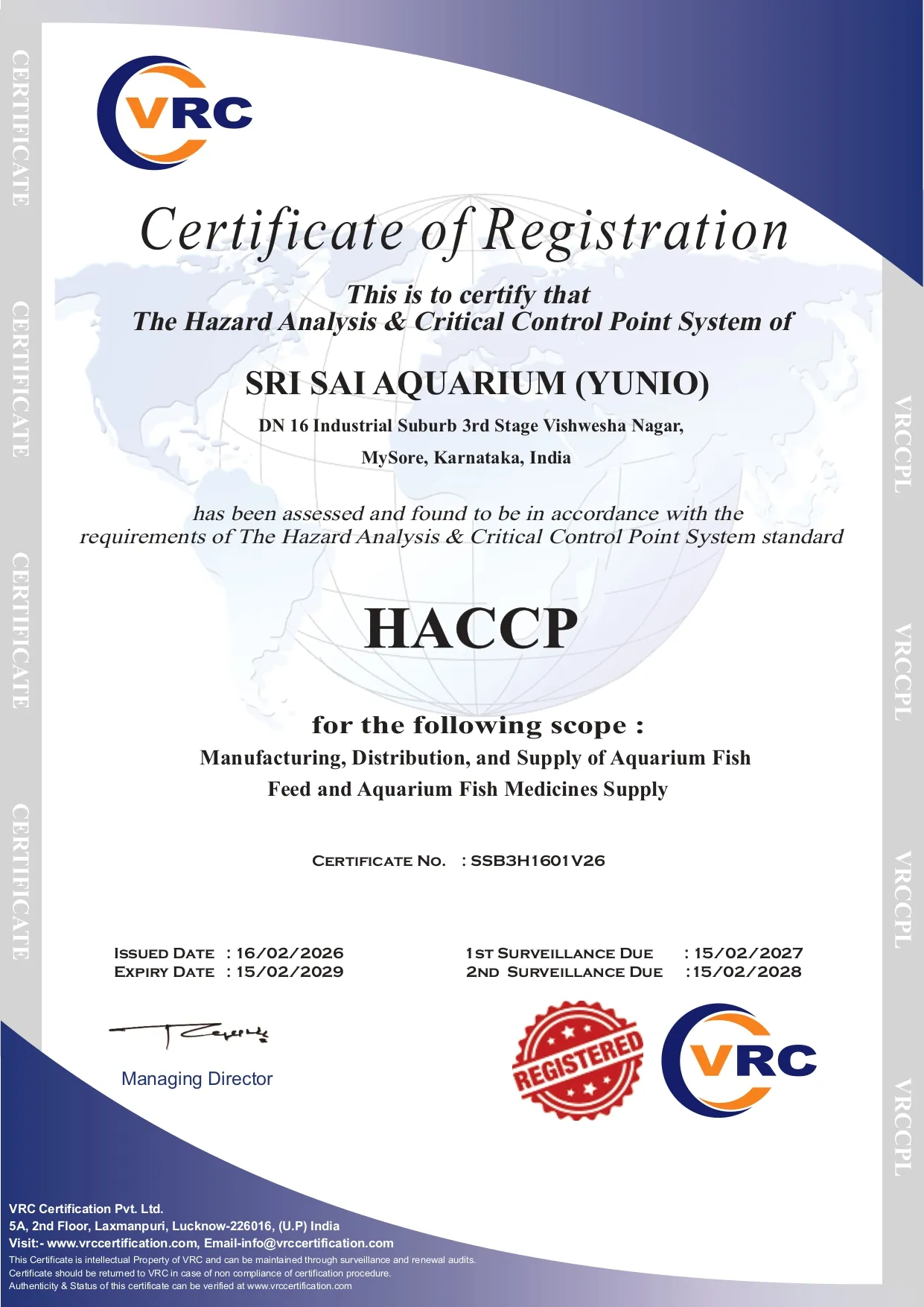 HACCP Certified
